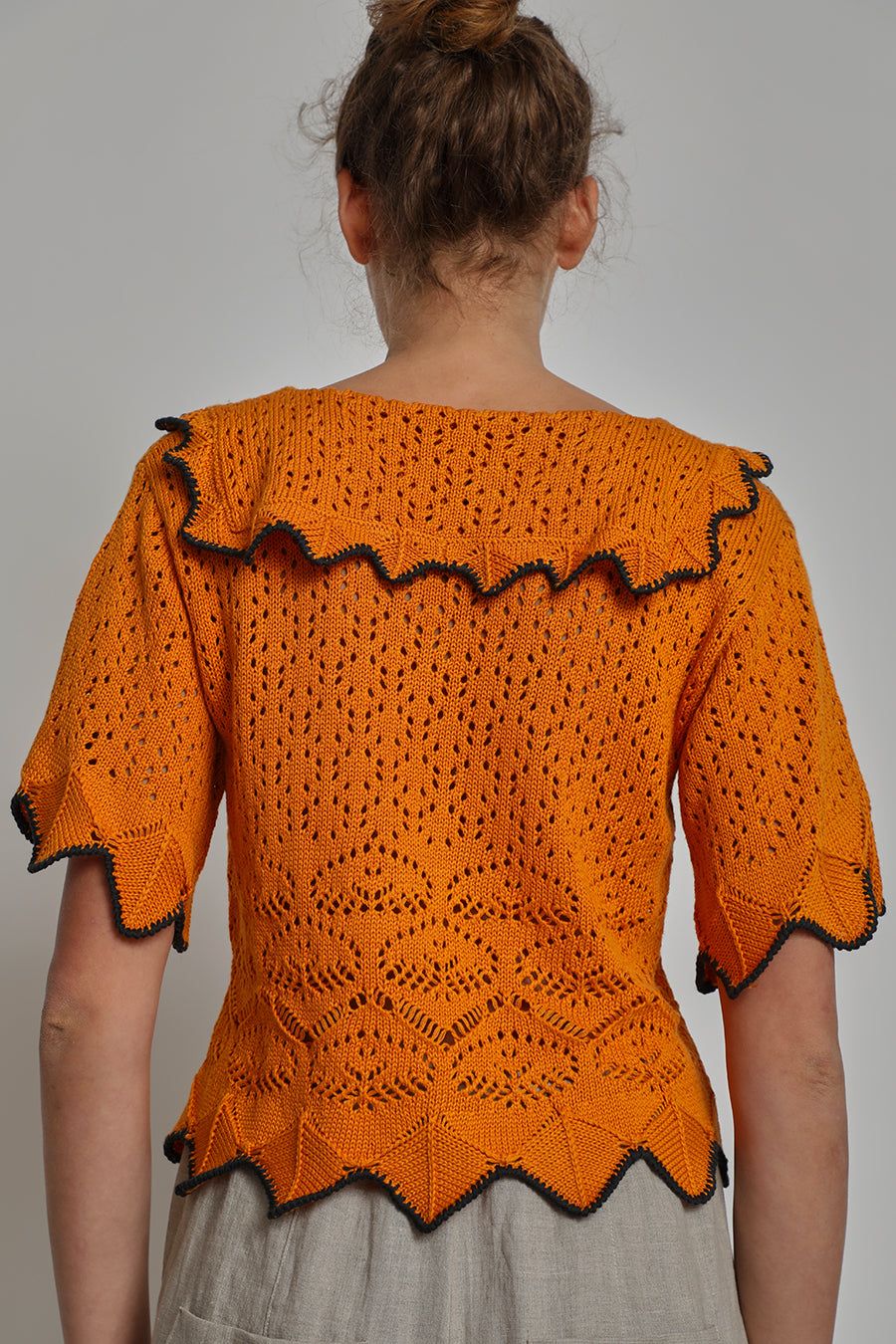 Atelier Delphine Ellery Shirt in Orange and Navy sold by No. 6 product image thumbnail 6