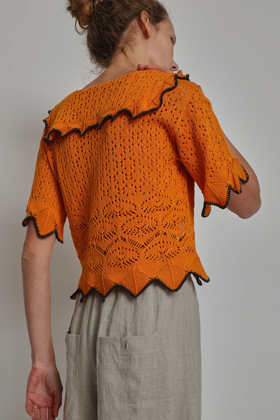 Atelier Delphine Ellery Shirt in Orange and Navy sold by No. 6 product image thumbnail 5