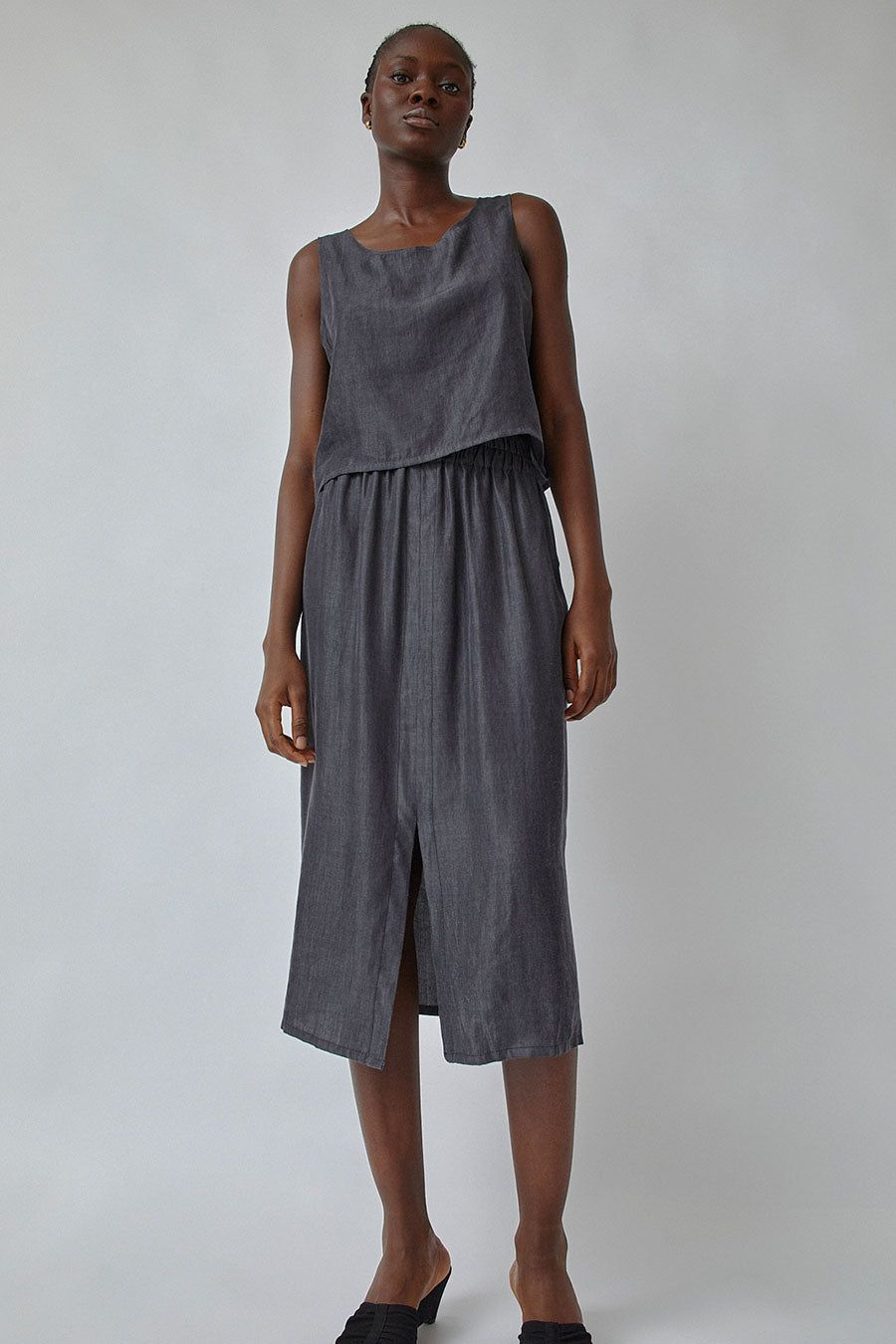 Vladimir Karaleev Slit Skirt in Black sold by No. 6
