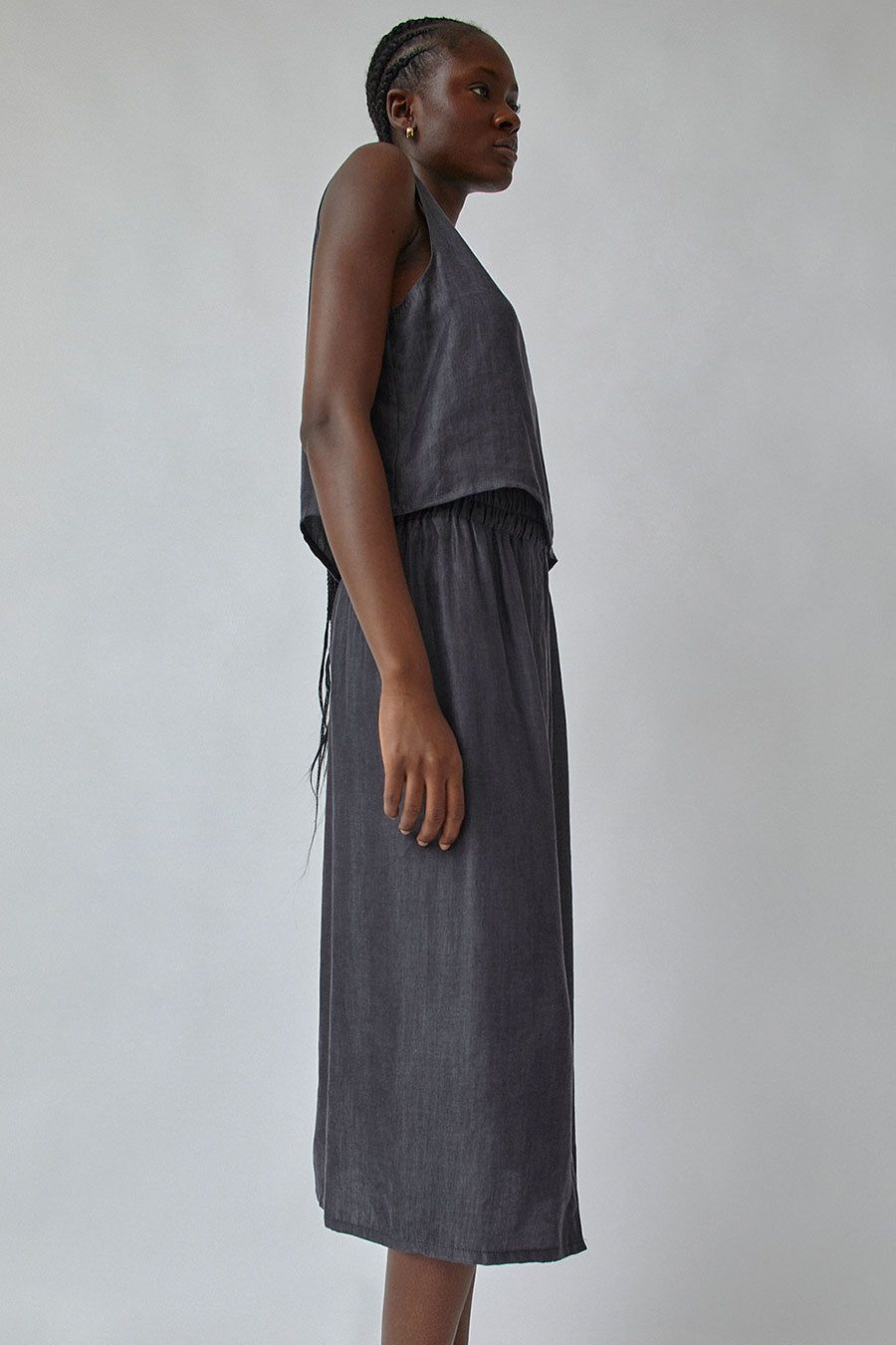 Vladimir Karaleev Slit Skirt in Black sold by No. 6 product image thumbnail 4