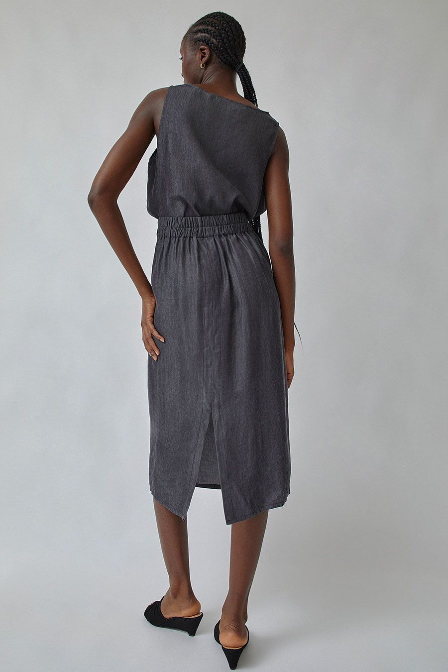 Vladimir Karaleev Slit Skirt in Black sold by No. 6 product image thumbnail 6
