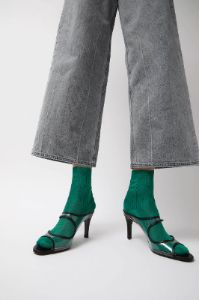 Maria La Rosa Silk Ribbed Ankle Socks in Banderia sold by No. 6