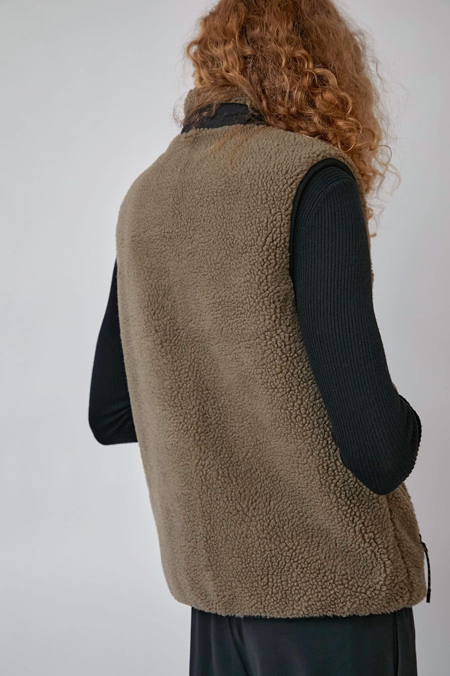 TAION Down x BOA Reversible Vest in Black with Beige Fleece sold by No. 6 product image thumbnail 3