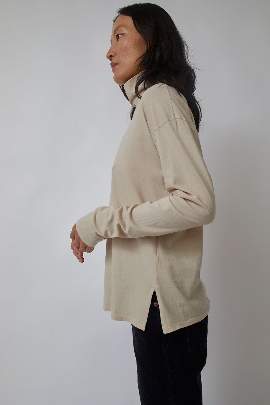 B Sides Turtleneck Shirt in Overdye Tan sold by No. 6 product image thumbnail 3