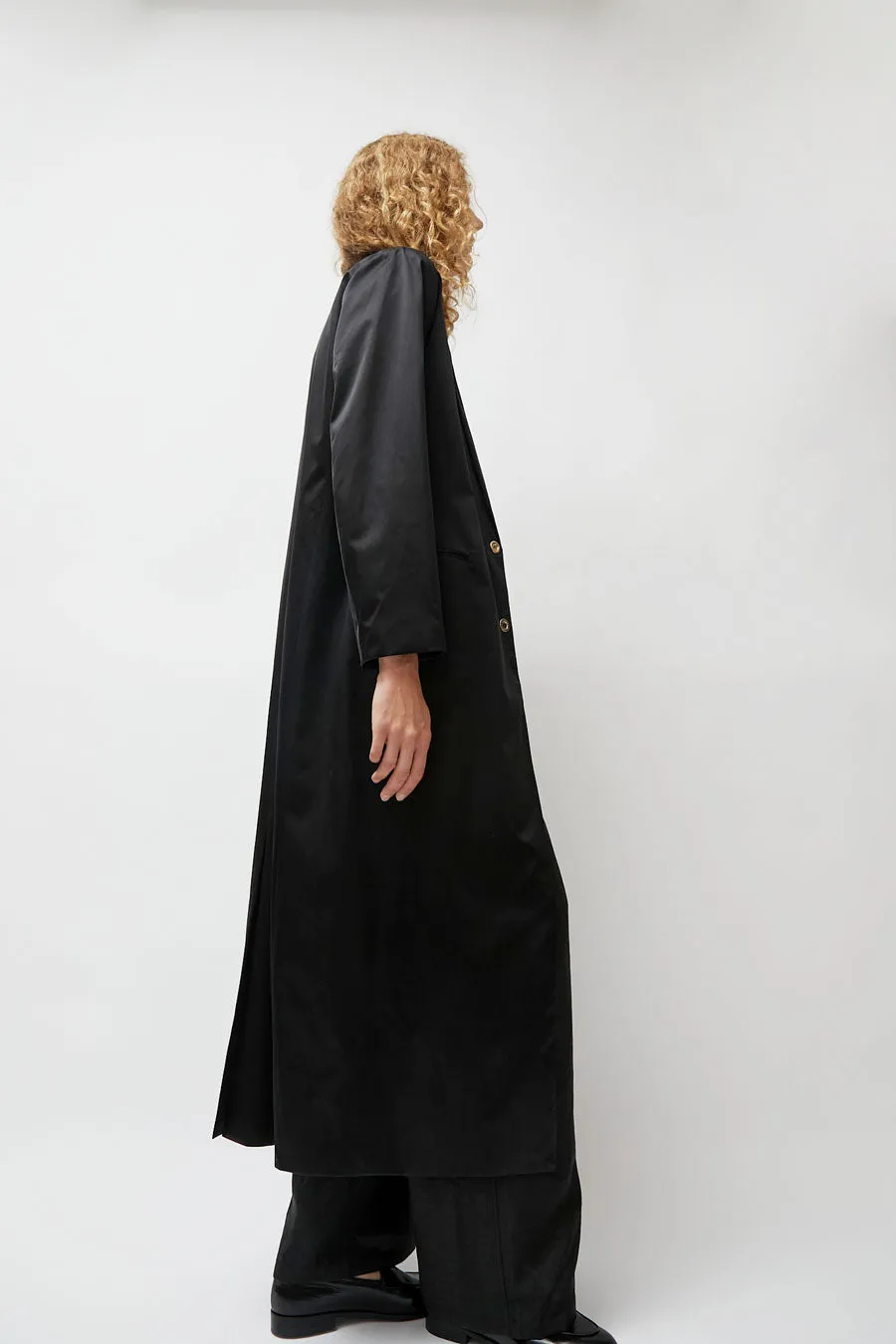 Silk Laundry Weatherproof Long Blazer in Black sold by No. 6 product image thumbnail 5