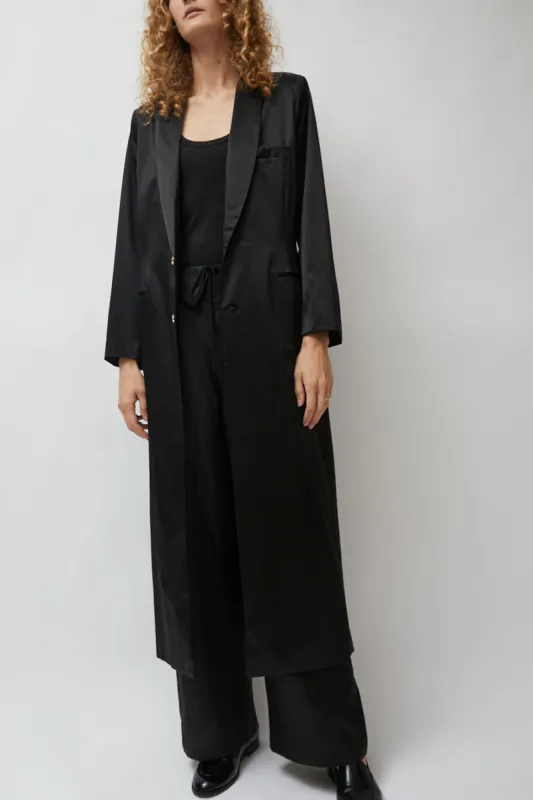 Silk Laundry Weatherproof Long Blazer in Black sold by No. 6