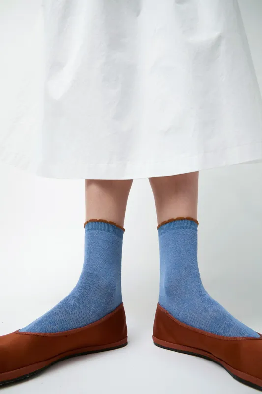 Drogheria Crivellini Cjalce Cotton Tabi Socks in Denim sold by No. 6