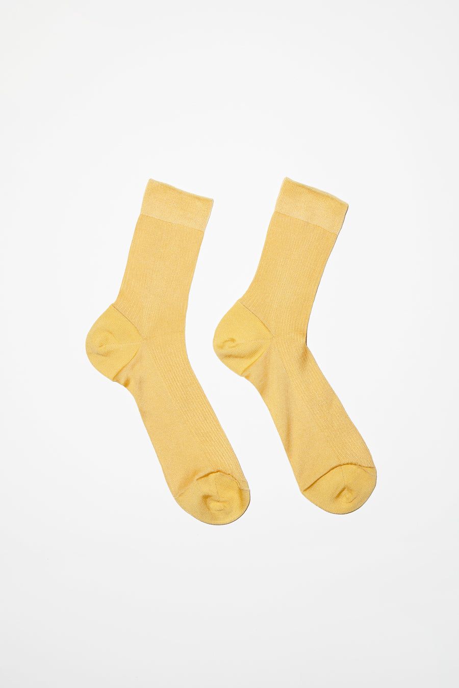 Maria La Rosa Silk Ribbed Ankle Socks in Paglia sold by No. 6 product image thumbnail 2