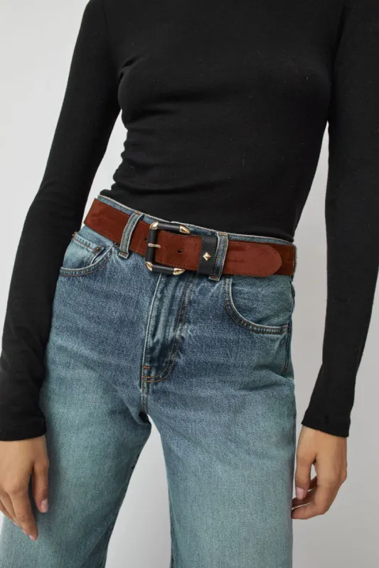 NEW HERBERT FRERE SOEUR women\'s turenne belt with studs in black Herbert Frere Soeur Turenne Belt – Husk main image 4