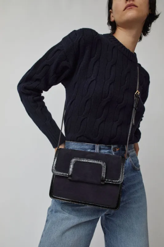 Herbert Frere Soeur Le Mischka Velours Bag in Bleu Universe and Vernis Noir made by No. 6