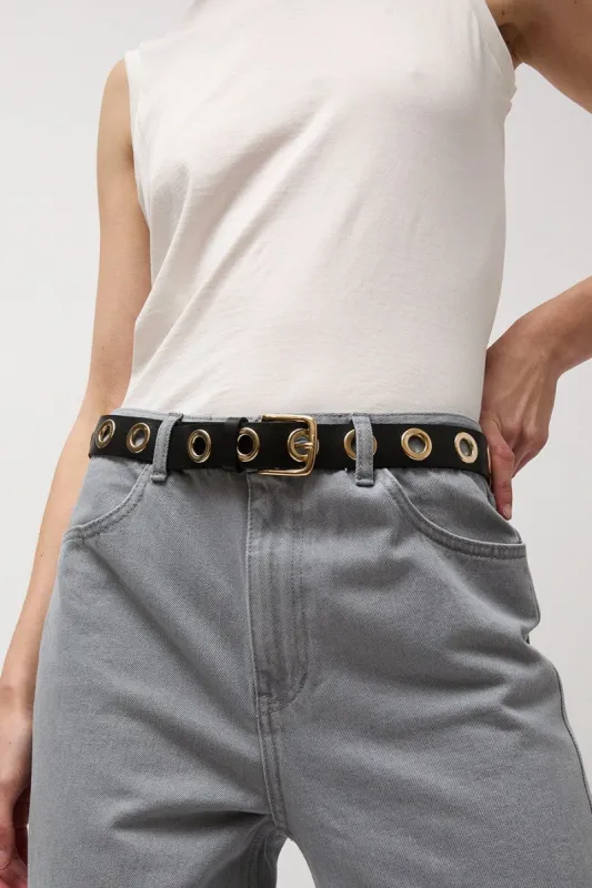 Herbert Frere Soeur La Grande Keller Belt in Noir made by No. 6