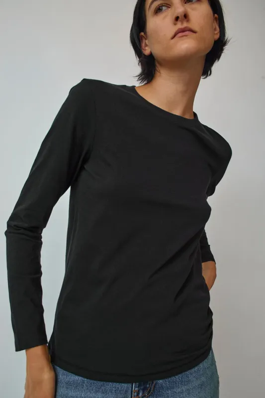 6397 Long Sleeve Mini Boy T in Jet Black made by No. 6