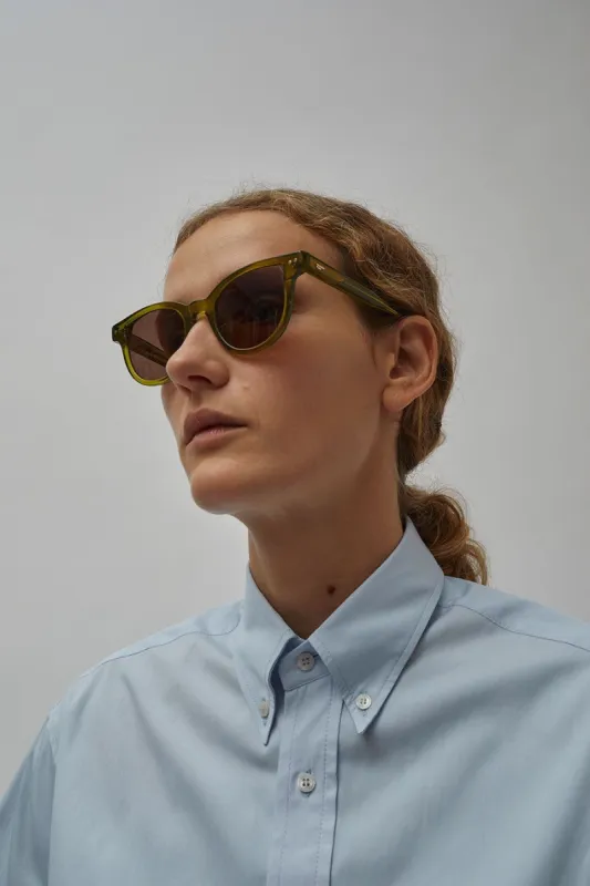 Projekt Produkt FS9 Sunglasses in Light Olive with Brown made by No. 6