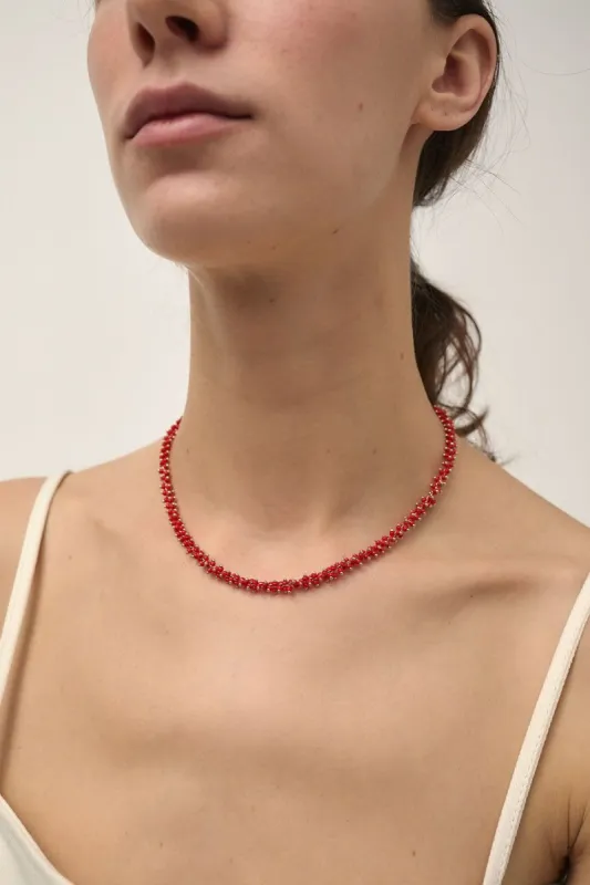 Beatriz Palacios Chain Necklace in Red made by No. 6