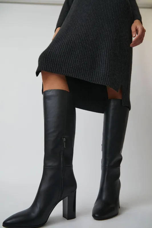 No.6 Kalen Knee High Boot in Black made by No. 6