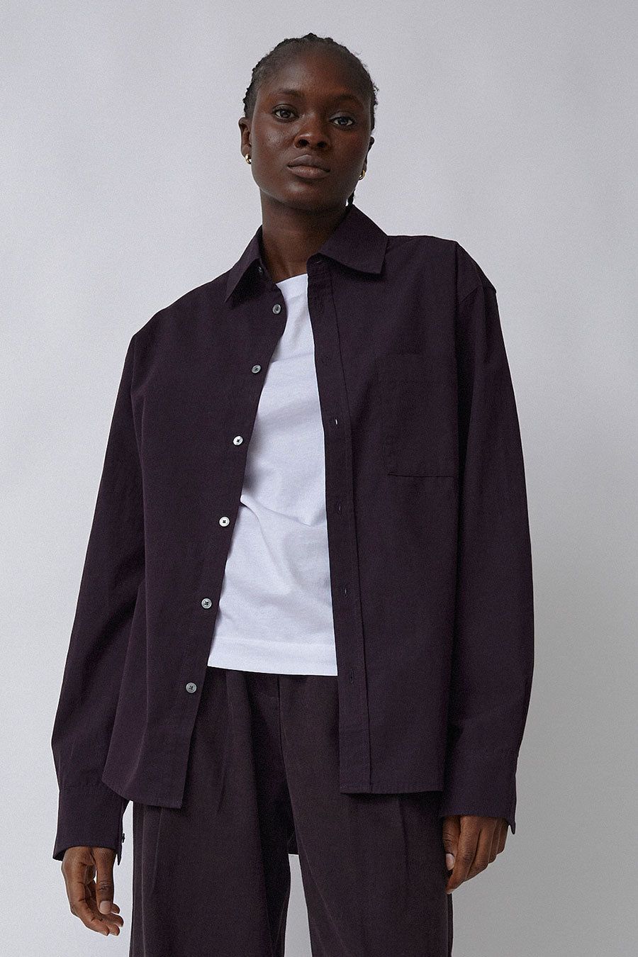 Ninety Percent Como Shirt in Obsidian sold by No. 6