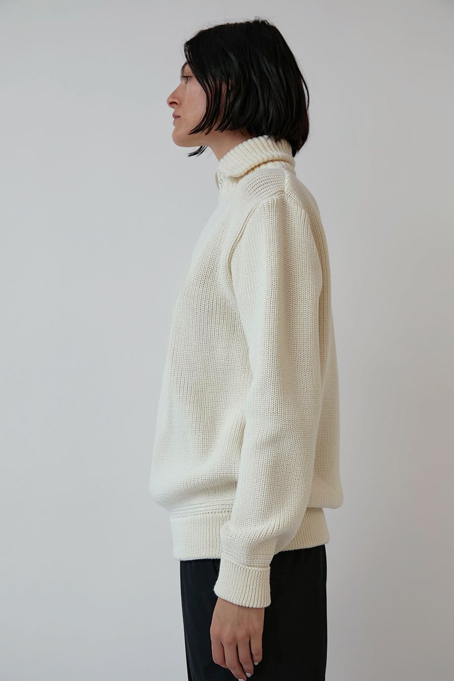 Oftt Zip Up Heavy Knit Jumper in Off-White sold by No. 6 product image thumbnail 3