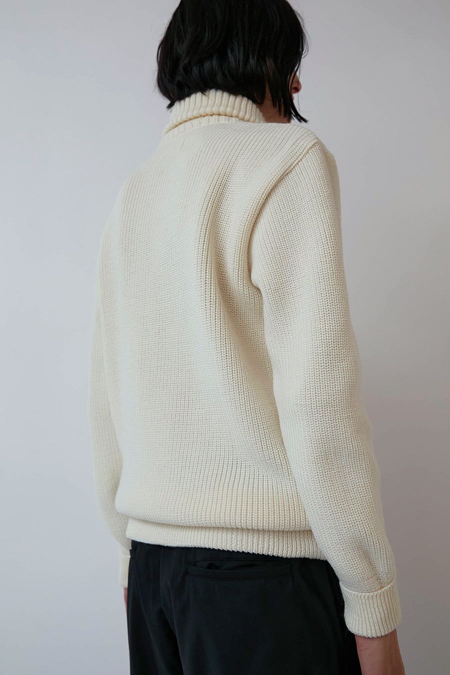 Oftt Zip Up Heavy Knit Jumper in Off-White sold by No. 6 product image thumbnail 5
