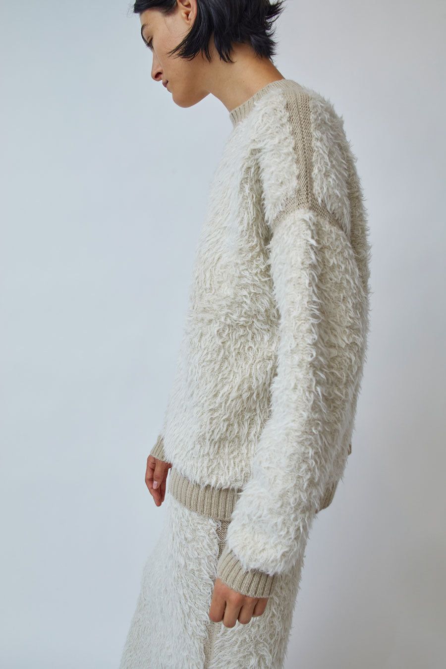 Lauren Manoogian Sherpa Crewneck in Raw White and Antique sold by No. 6 product image thumbnail 3