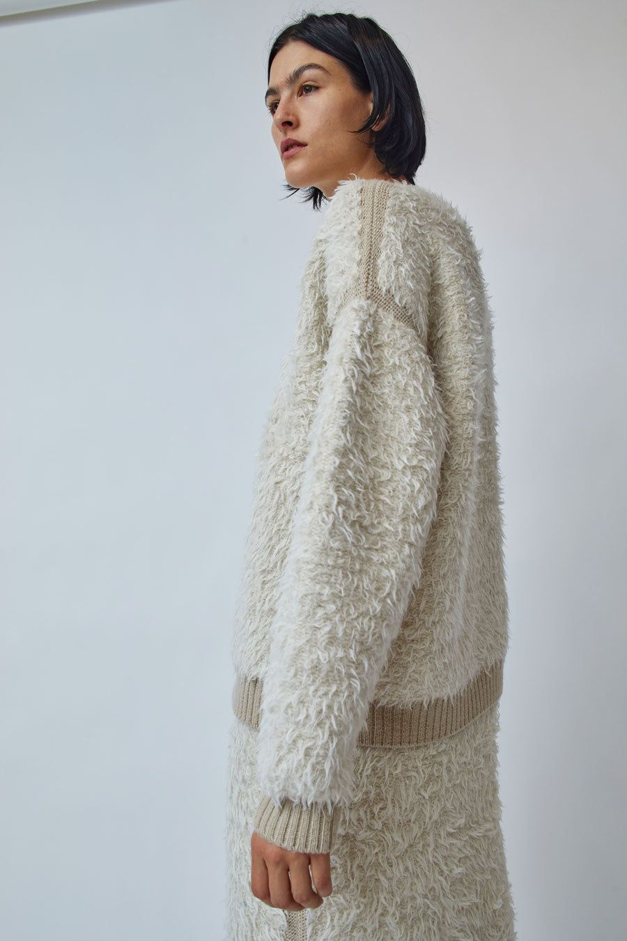 Lauren Manoogian Sherpa Crewneck in Raw White and Antique sold by No. 6 product image thumbnail 4