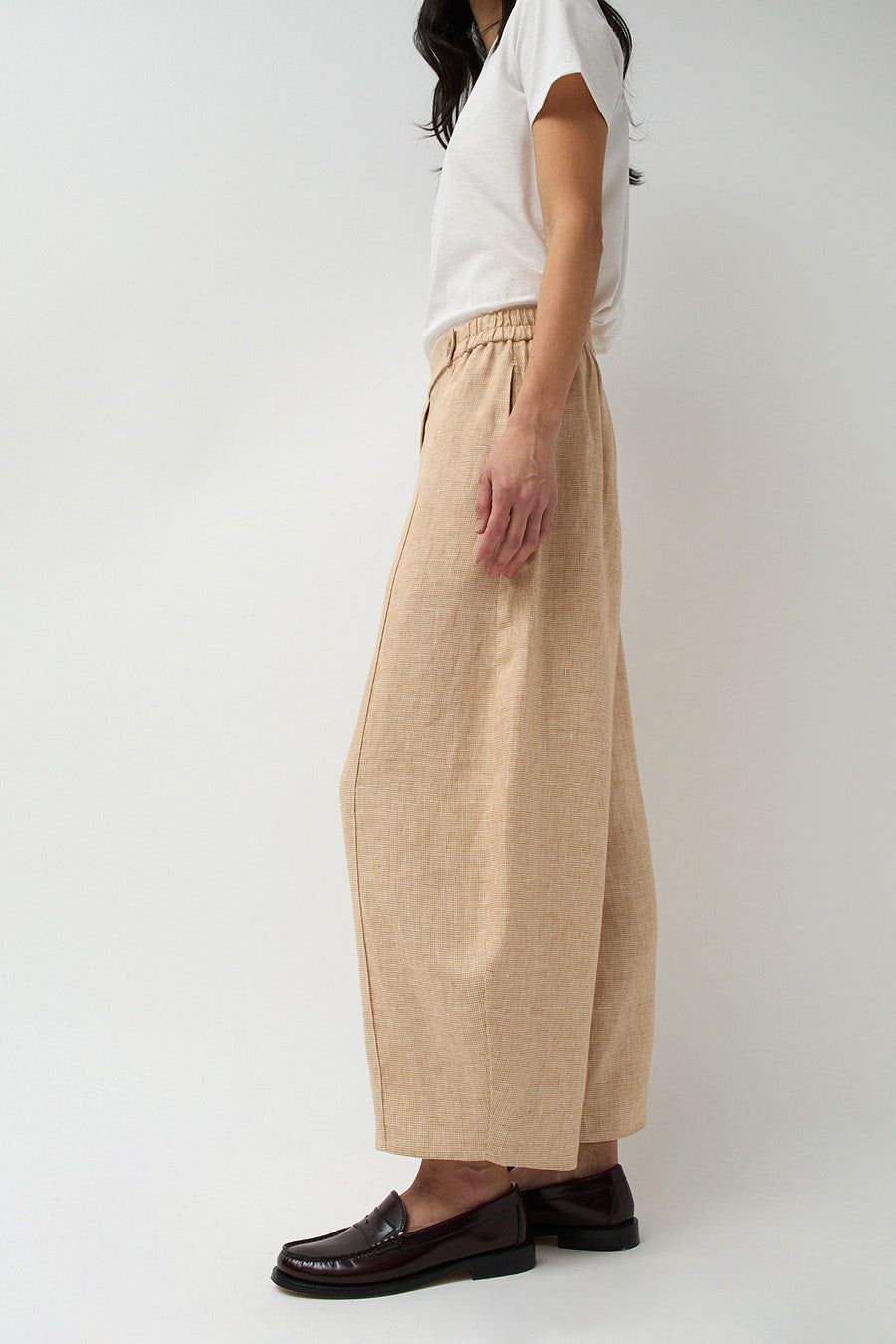 CORDERA Linen Curved Pants in Melange sold by No. 6 product image thumbnail 5