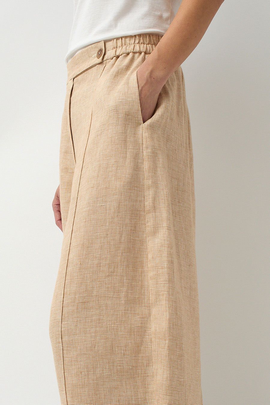 CORDERA Linen Curved Pants in Melange sold by No. 6 product image thumbnail 2