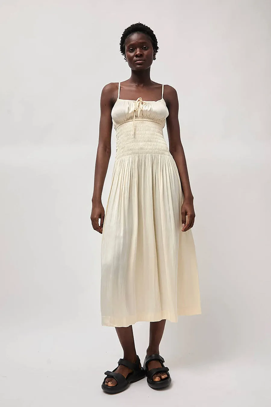 Ciao Lucia Barbara Dress in Ivory sold by No. 6