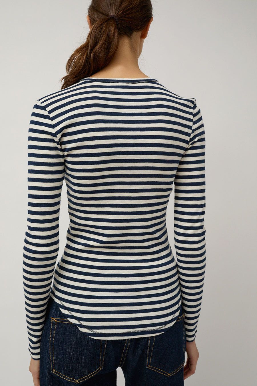 YMC Charlotte Long Sleeve Top in Navy and White sold by No. 6 product image thumbnail 5