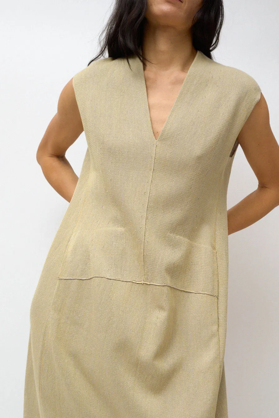 Boboutic Re_Read V Neck Dress in Sulfur sold by No. 6 product image thumbnail 2