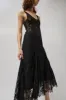 Collina Strada Deadstock Lace Pamela Dress in Black sold by No. 6
