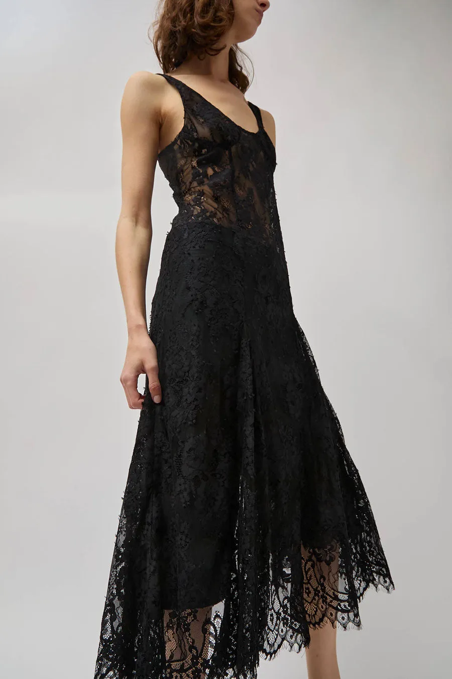 Collina Strada Deadstock Lace Pamela Dress in Black sold by No. 6 product image thumbnail 4