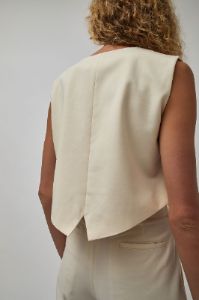 Solaqua The Manon Waistcoat in Ivory sold by No. 6