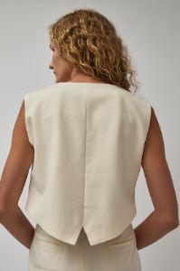 Solaqua The Manon Waistcoat in Ivory sold by No. 6