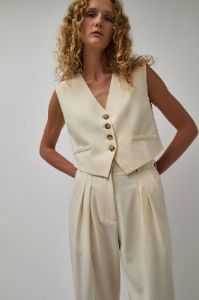 Solaqua The Manon Waistcoat in Ivory sold by No. 6