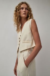 Solaqua The Manon Waistcoat in Ivory sold by No. 6