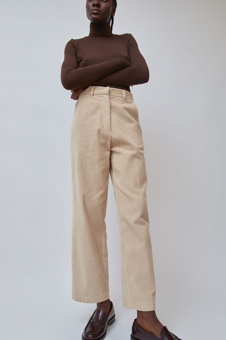 Mijeong Park Corduroy Straight Leg Pants in Light Beige sold by No. 6 product image thumbnail 2