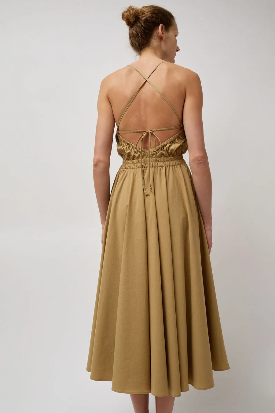 Modern Weaving Cross Back Tie Dress in Khaki sold by No. 6 product image thumbnail 5