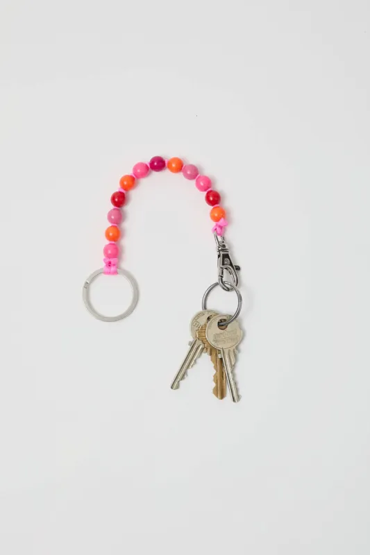 Ina Seifart Perlen Short Keyholder in Pink Mix sold by No. 6