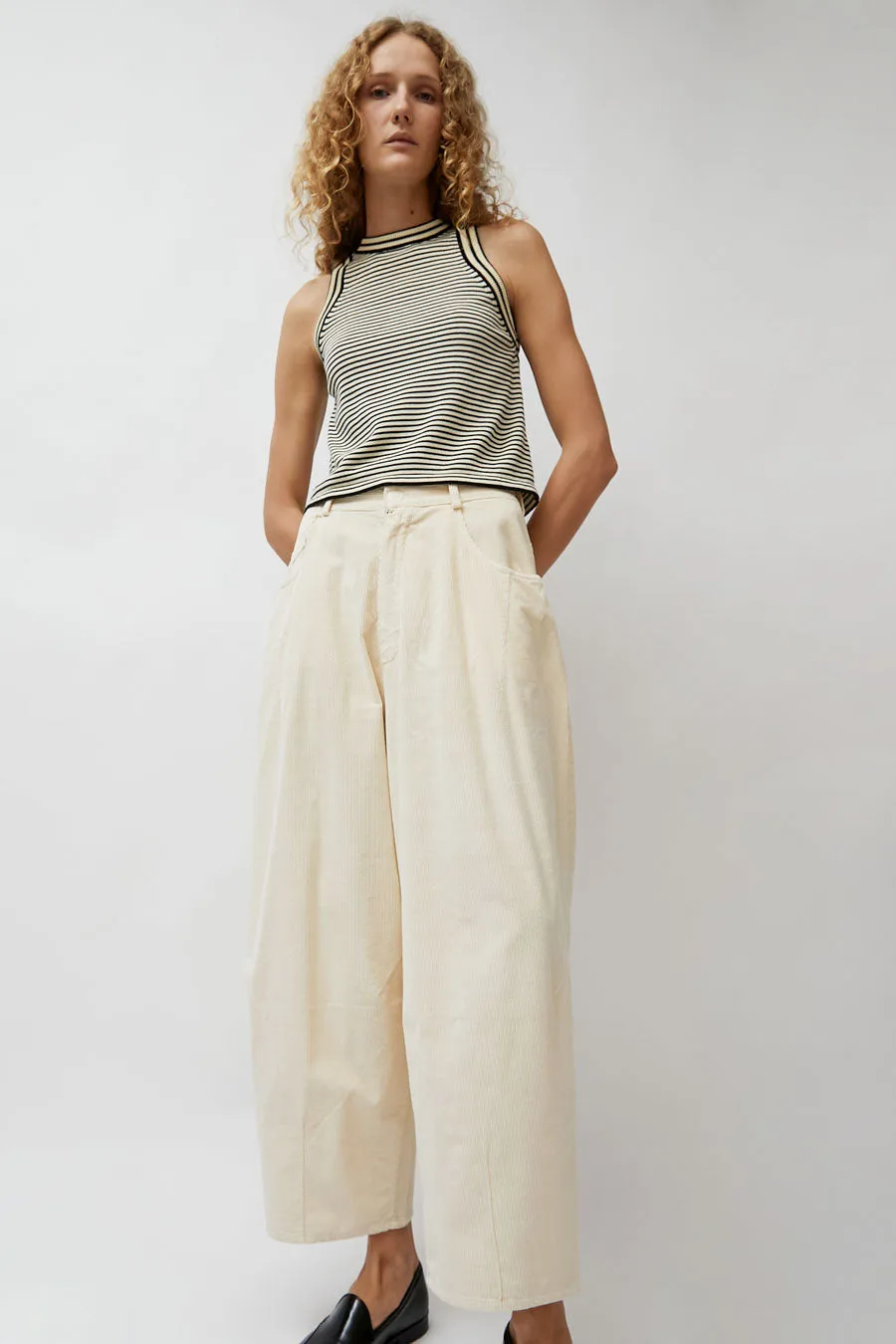 CORDERA Corduroy Baggy Pants in Butter sold by No. 6