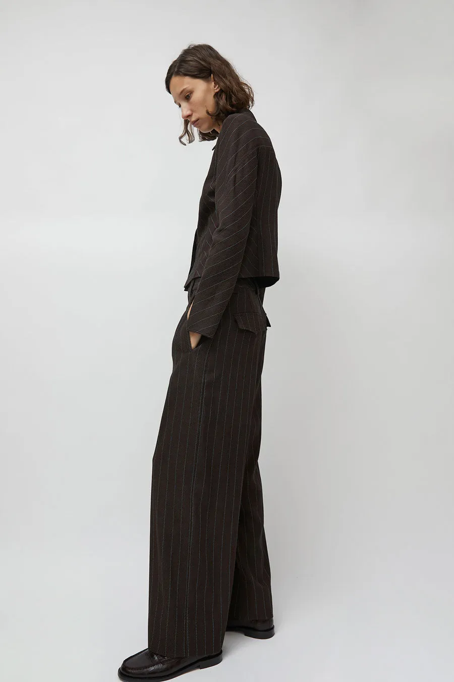No.6 Kent Pant in Brown Stripe sold by No. 6 product image thumbnail 3