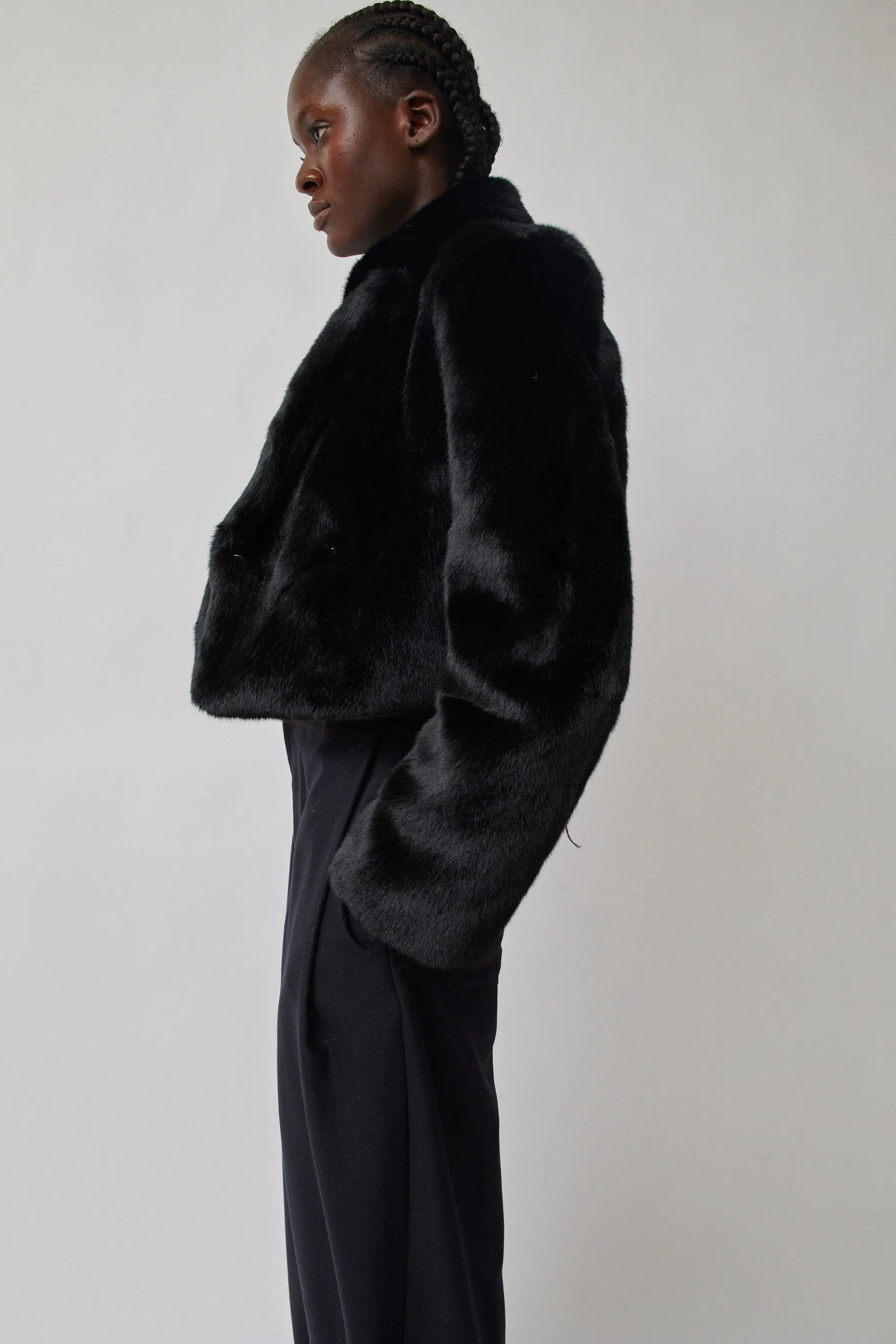 Blossom Morse Fur Jacket in Black sold by No. 6 product image thumbnail 3