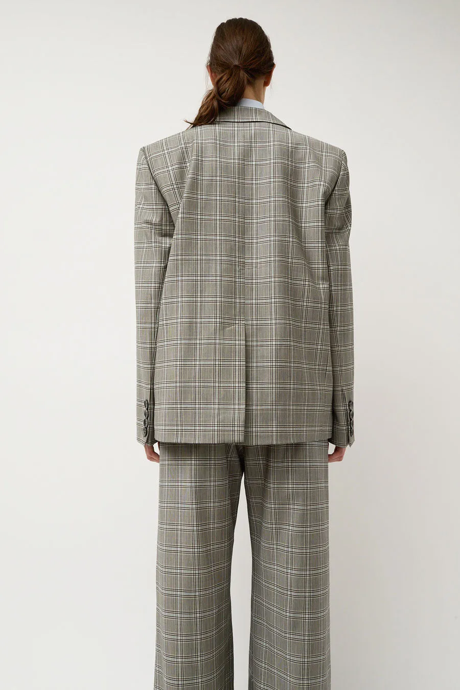 Highlight Studio Breasted Boxy Check Blazer in Gray sold by No. 6 product image thumbnail 5