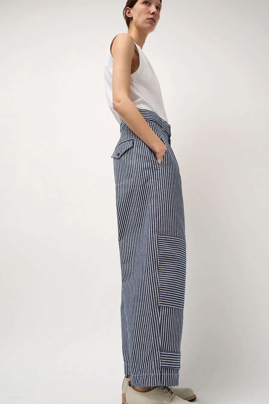 Girls of Dust Field Chino Wild Road Stripes in Blue and White sold by No. 6 product image thumbnail 4