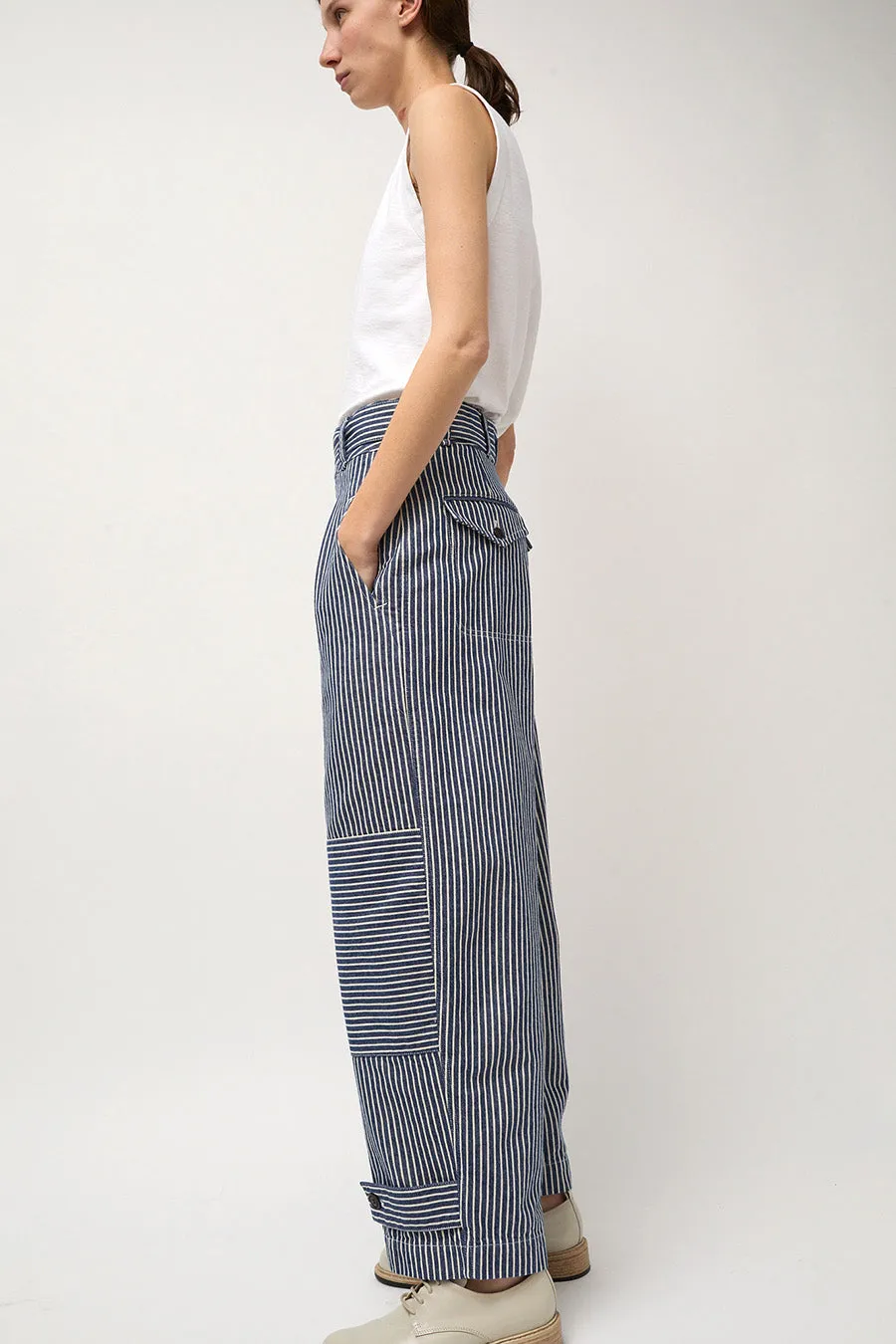 Girls of Dust Field Chino Wild Road Stripes in Blue and White sold by No. 6 product image thumbnail 5