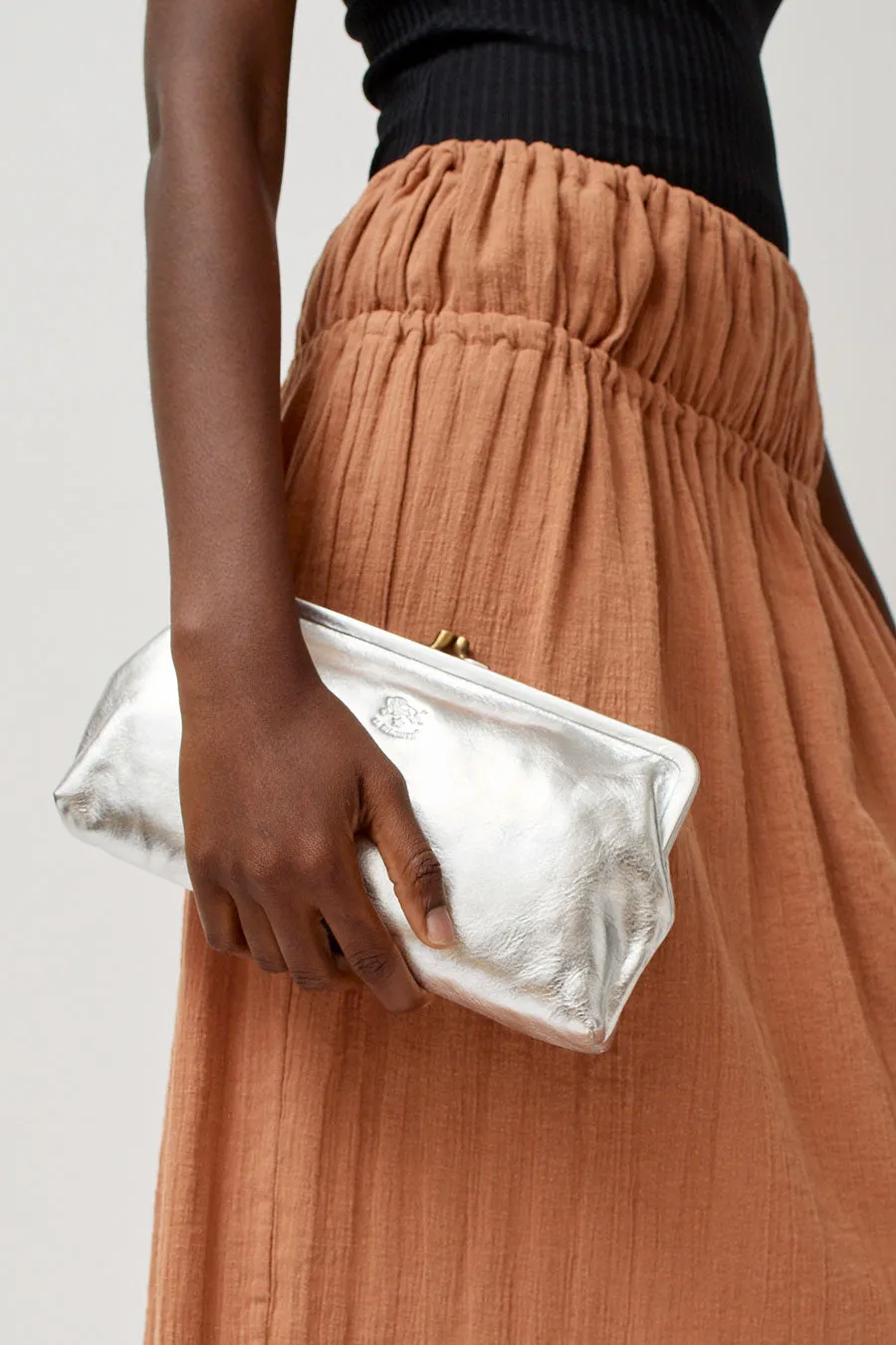 Il Bisonte Classic Clutch in Silver sold by No. 6 product image thumbnail 3