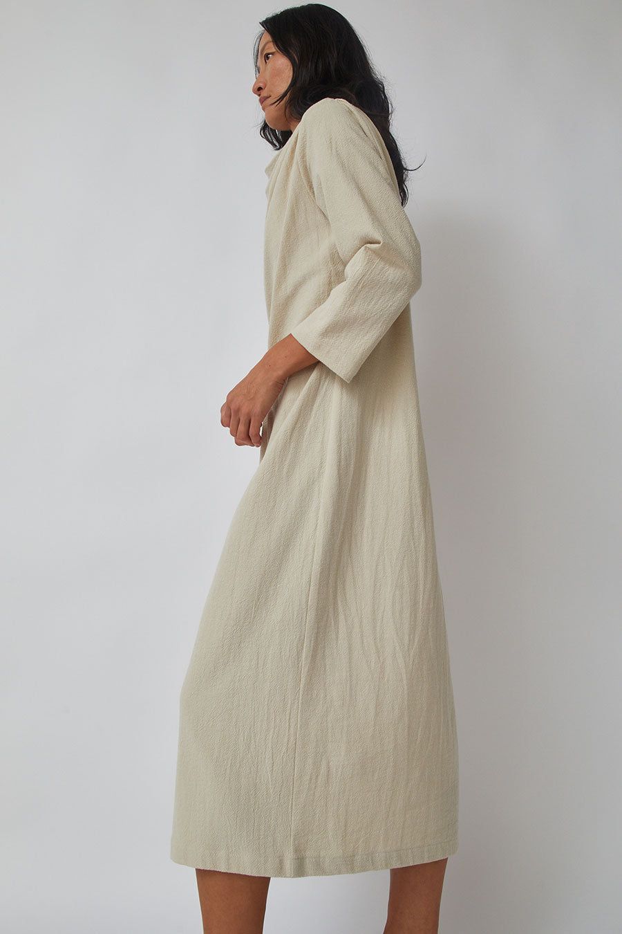 Black Crane Ruched Dress in Ivory sold by No. 6 product image thumbnail 4