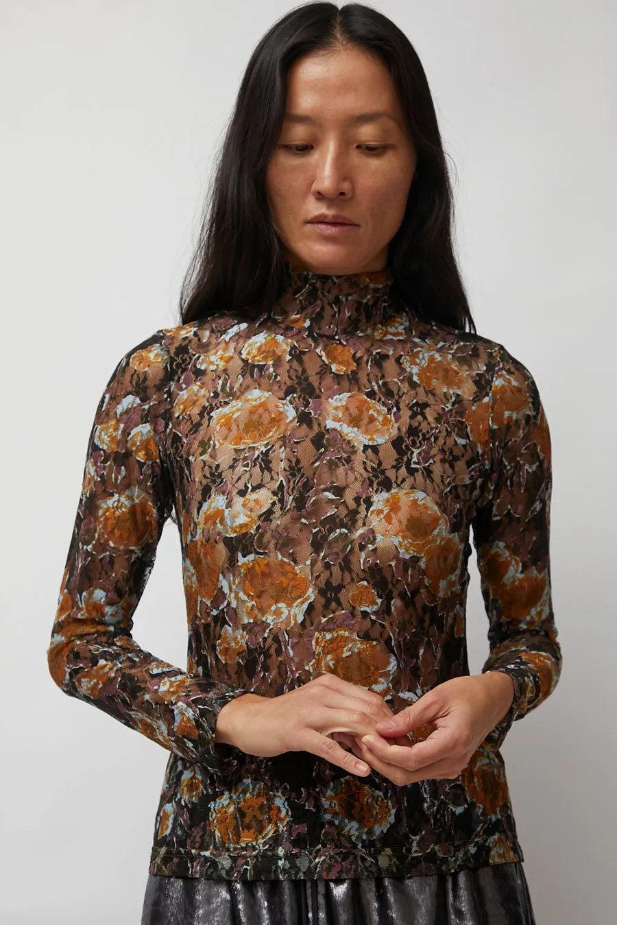 No.6 Rosa Turtleneck in Gold Roses sold by No. 6