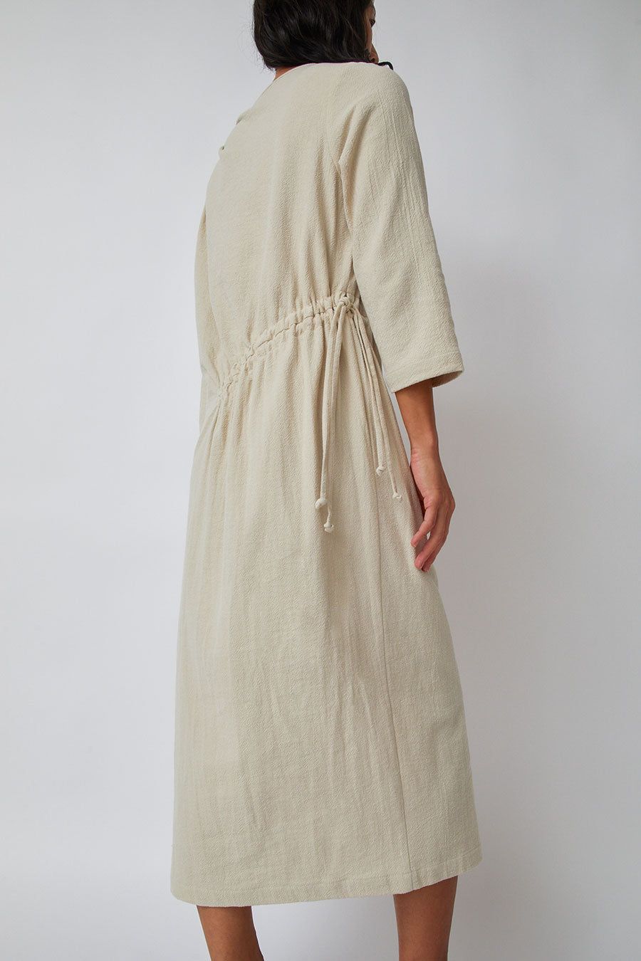 Black Crane Ruched Dress in Ivory sold by No. 6 product image thumbnail 5