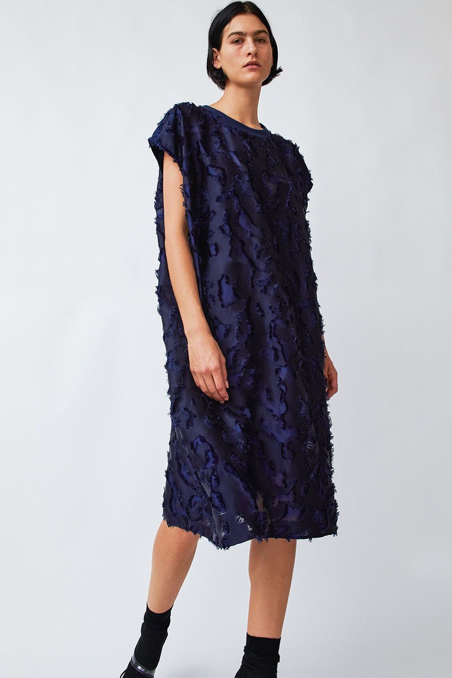 Vladimir Karaleev Pher Dress in Jacquard Blue sold by No. 6