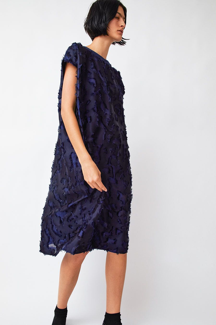 Vladimir Karaleev Pher Dress in Jacquard Blue sold by No. 6 product image thumbnail 4